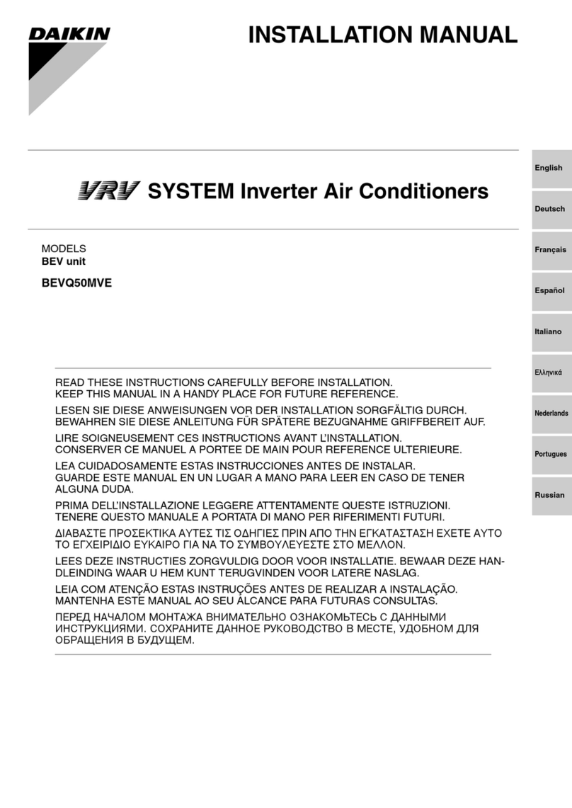 Daikin BEV Series User manual
