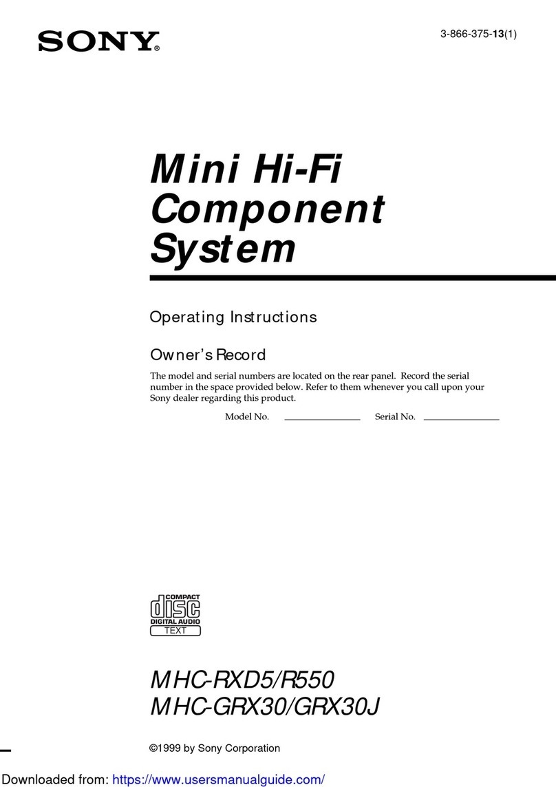Sony MHC-RXD5 User manual