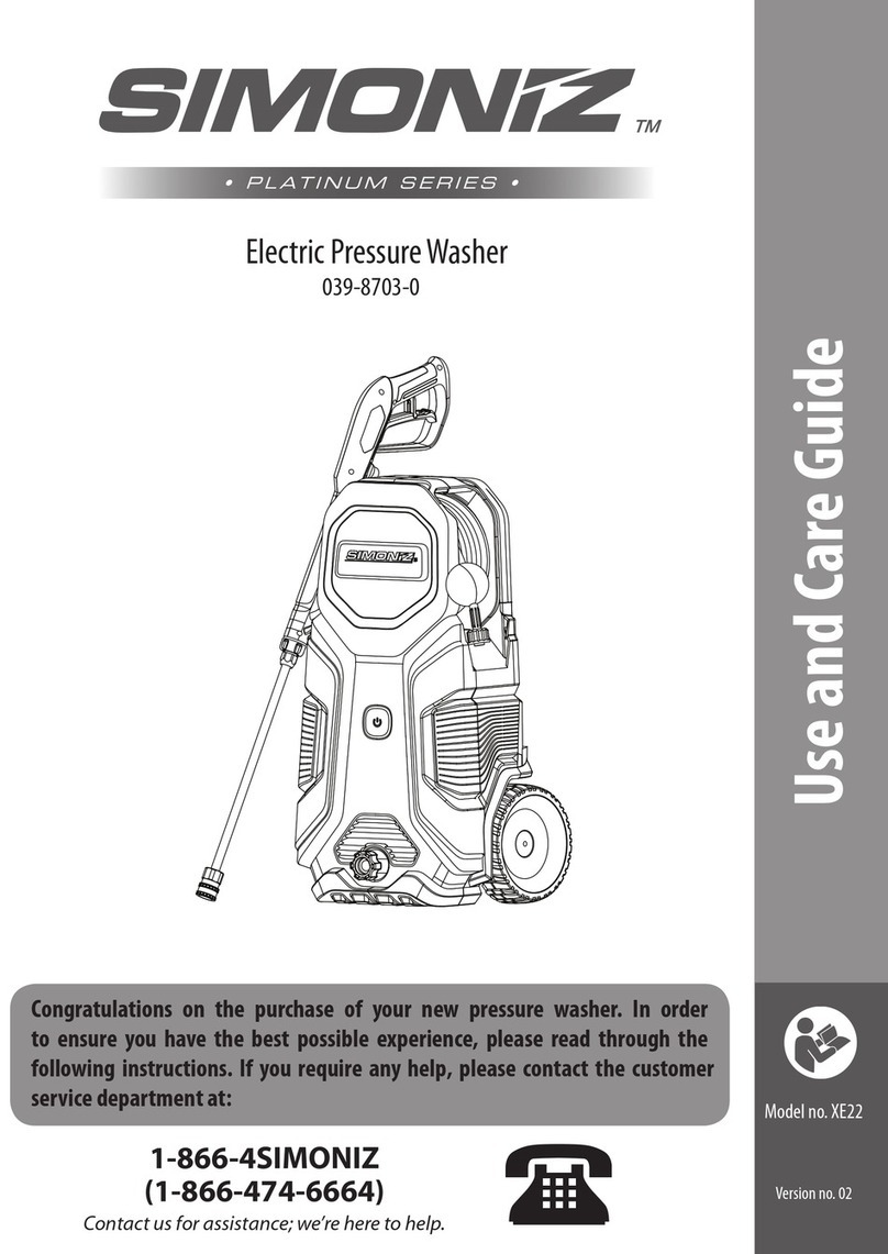 Simoniz XE22 Use and care guide