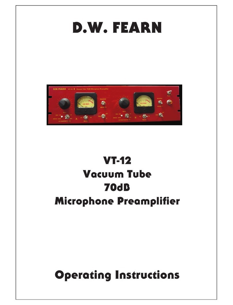 D.W. Fearn VT-12 operating instructions