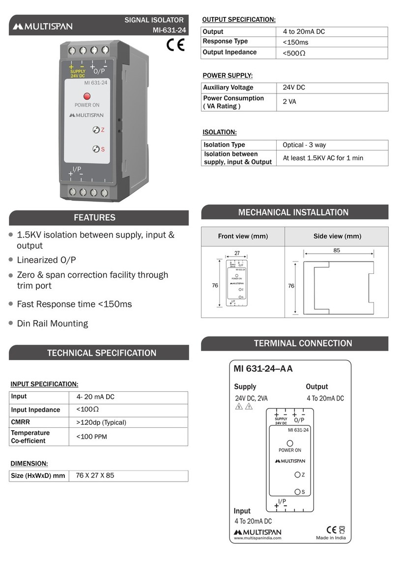 MULTISPAN MI-631-24 Installation guidelines