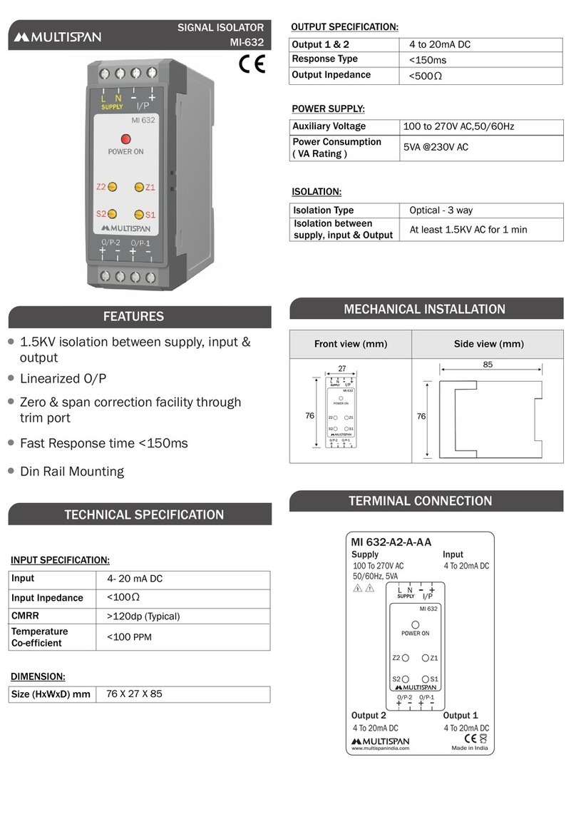 MULTISPAN MI-632 Installation guidelines
