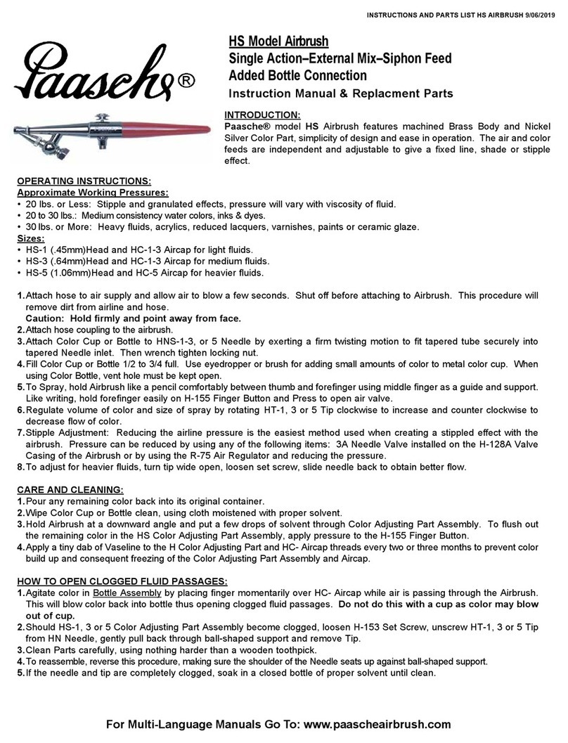 paasche H Series User manual