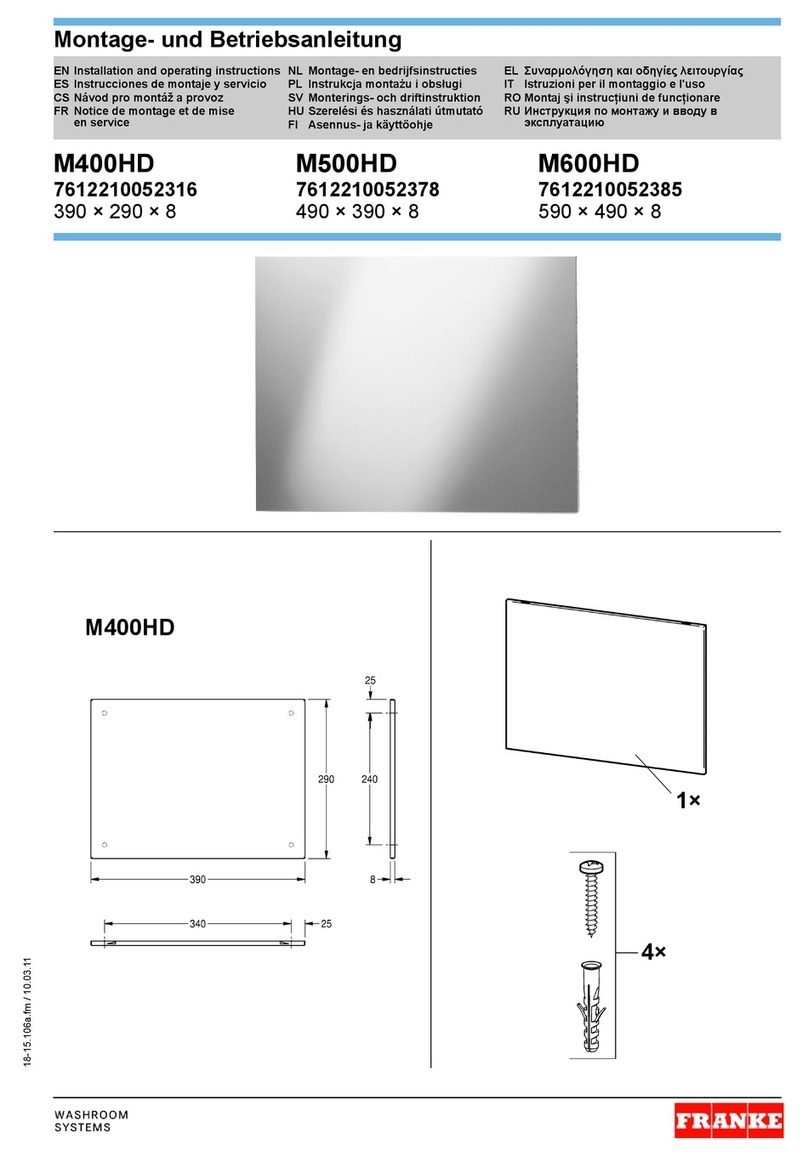 Franke 7612210052316 User manual