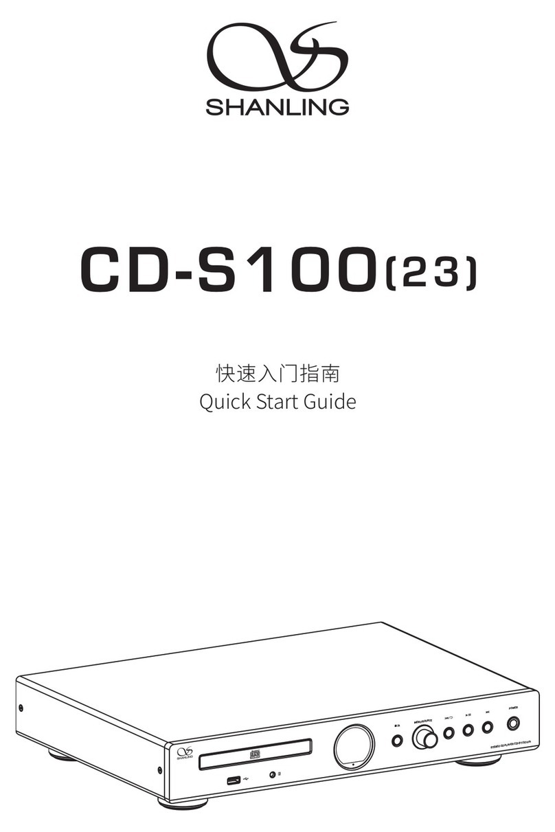 Shanling CD-S100 quick start guide