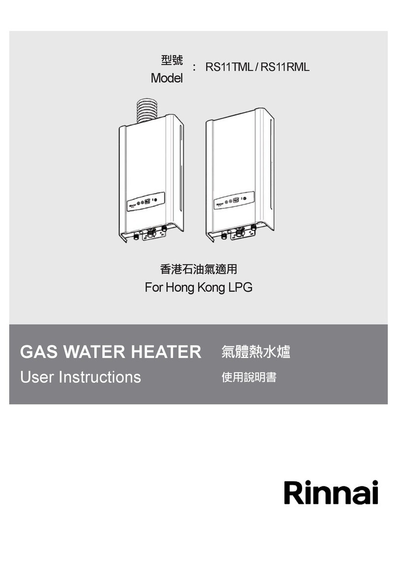 Rinnai RS11TML User instructions Rinnai RS11TML User instructions