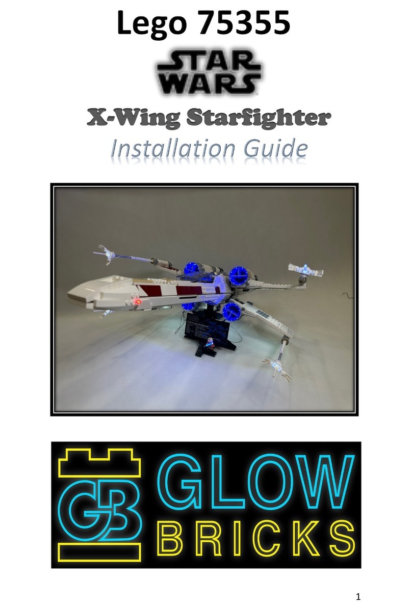 Glow Bricks Lego Star Wars X-Wing Starfighter installation guide