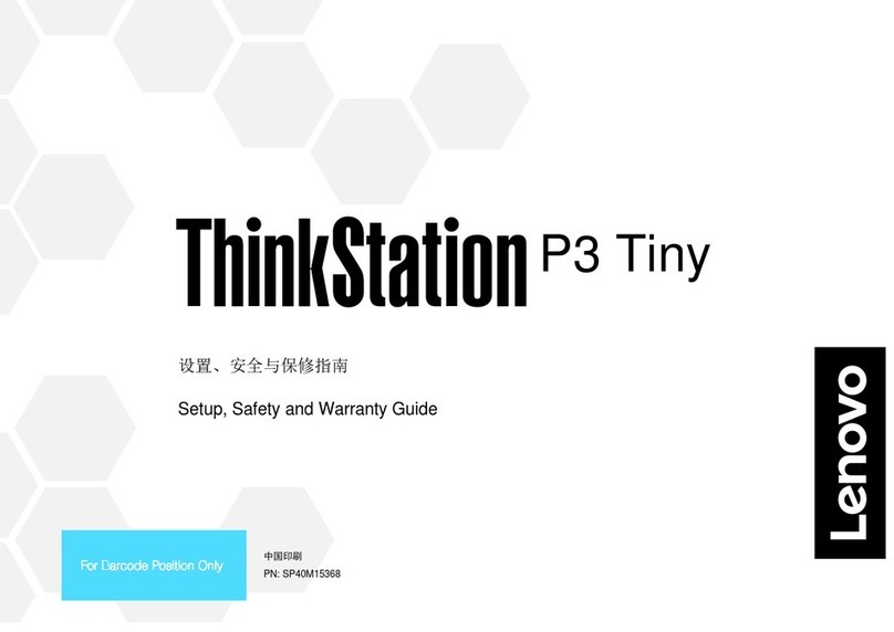 Lenovo ThinkStation P3 Tiny User manual Lenovo ThinkStation P3 Tiny User manual