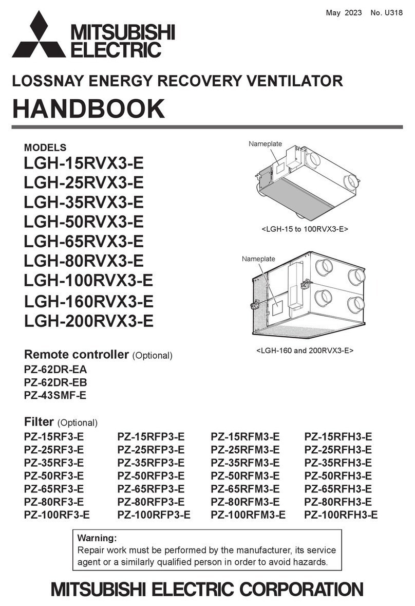 Mitsubishi Electric LGH-15RVX3-E Handbook