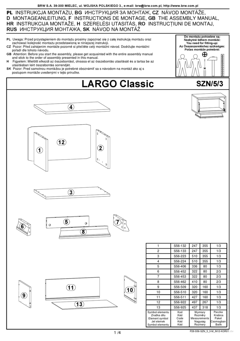 BLACK RED WHITE LARGO Classic SZN/5/3 Assembly manual