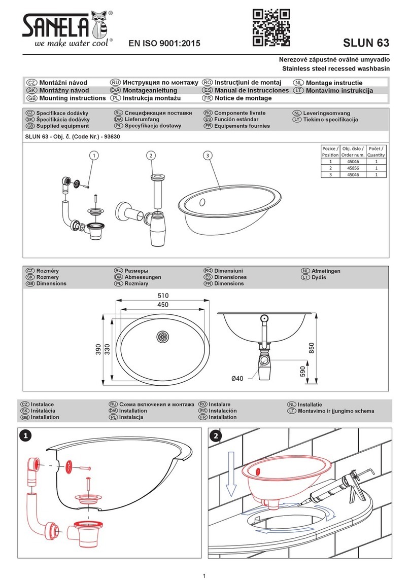 Sanela SLUN 63 Mounting instructions