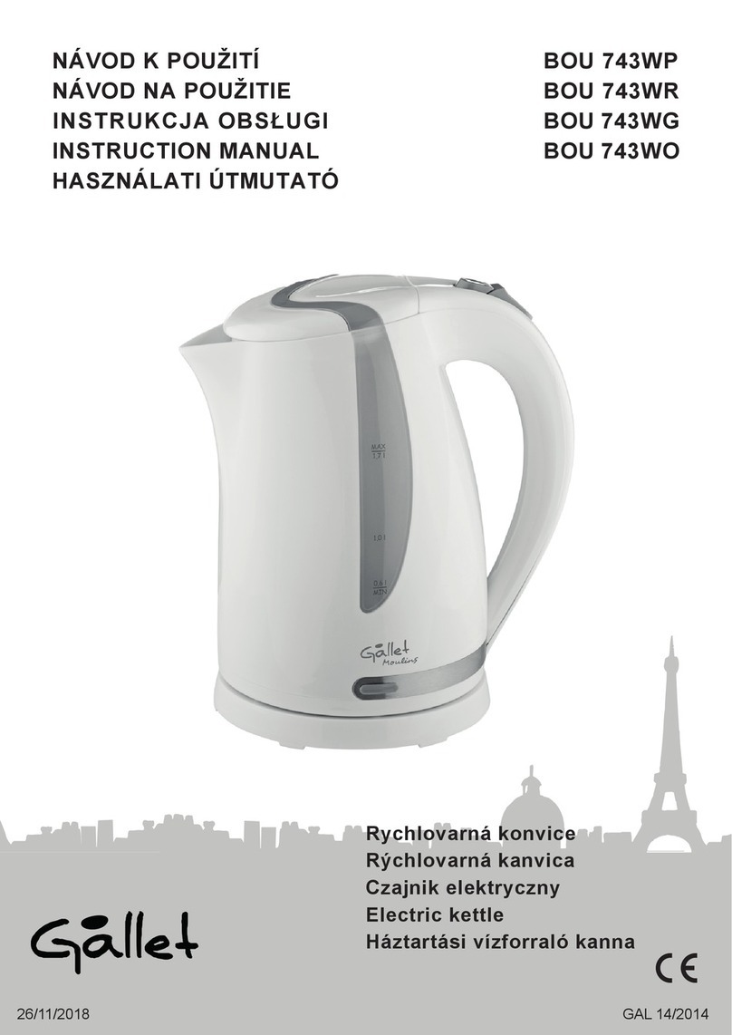 Gallet BOU 743WP instruction manual