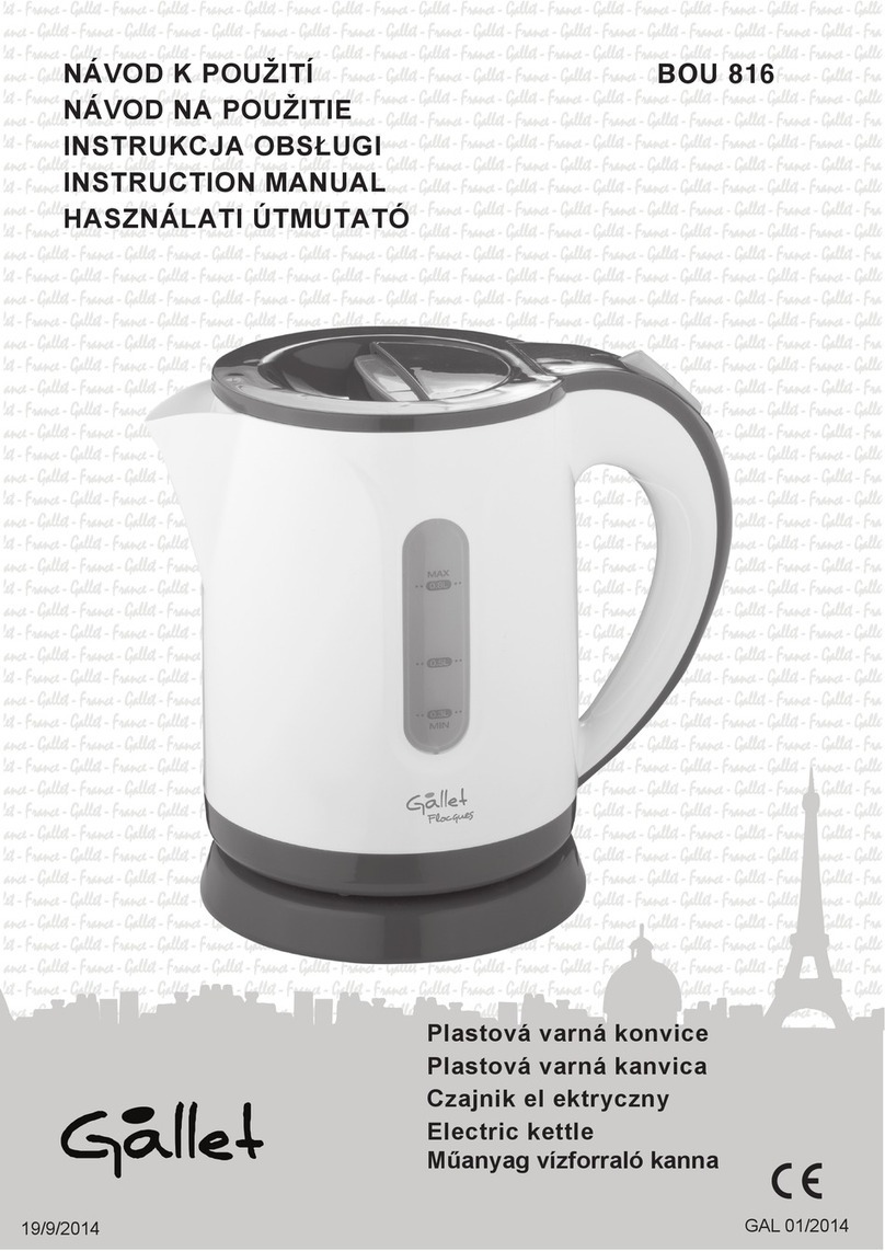 Gallet BOU 816 instruction manual