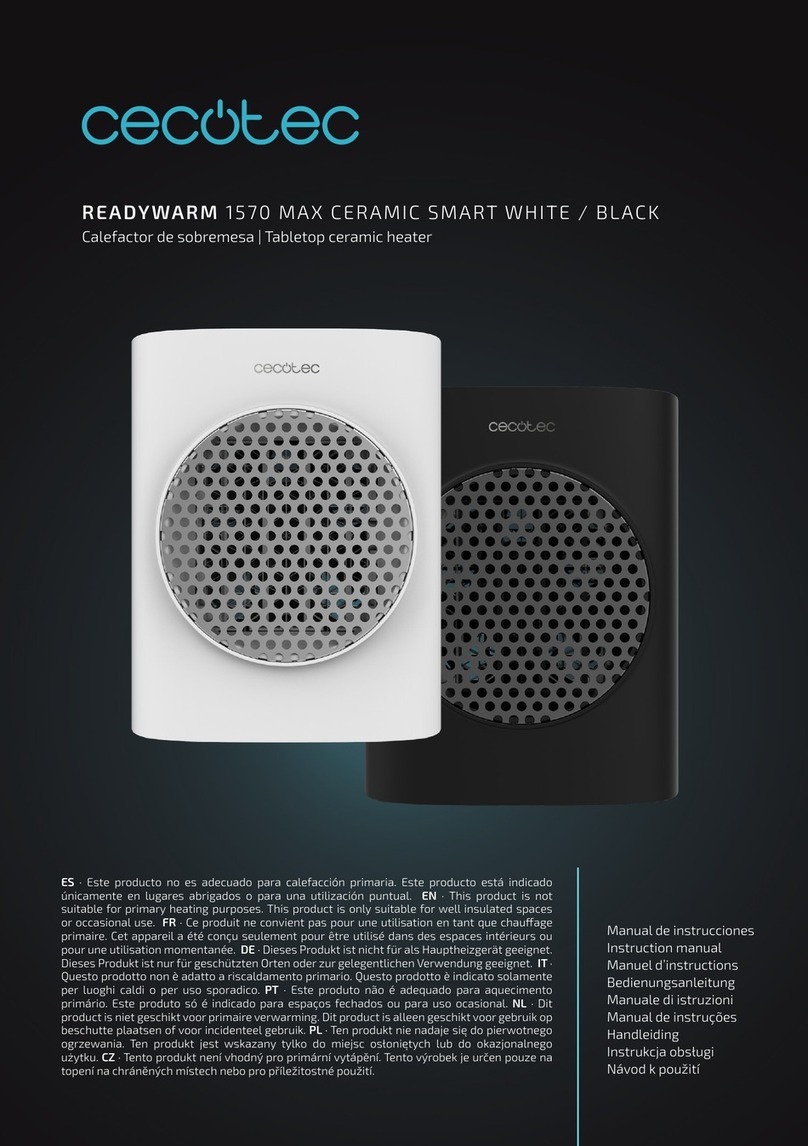 cecotec READYWARM 1570 MAX CERAMIC SMART WHITE instruction manual