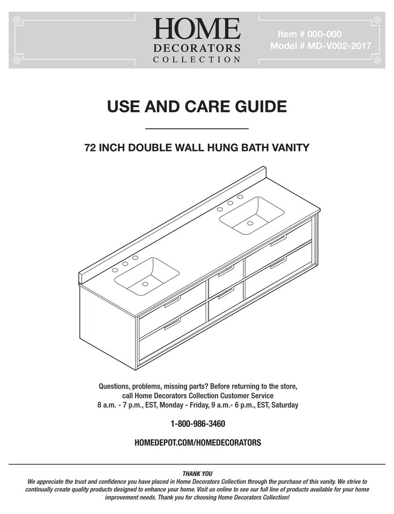 Home Decorators Collection MD-V002-2017 Use and care guide