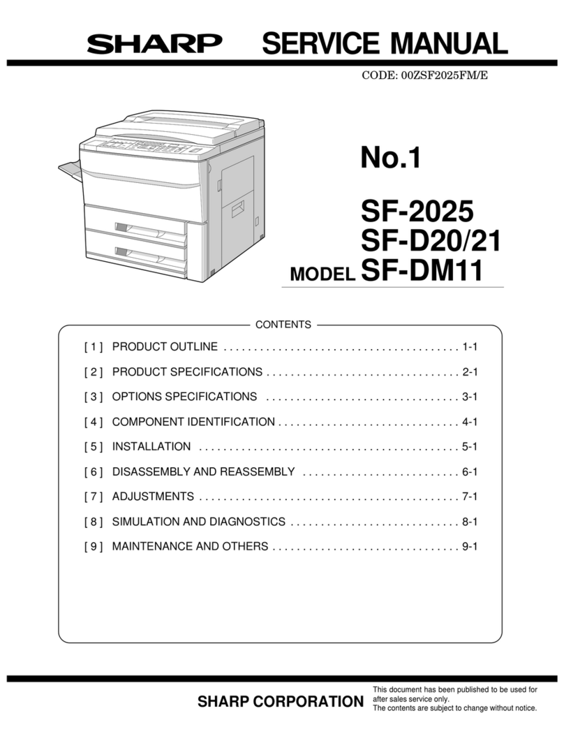 Sharp SF-2025 User manual Sharp SF-2025 User manual