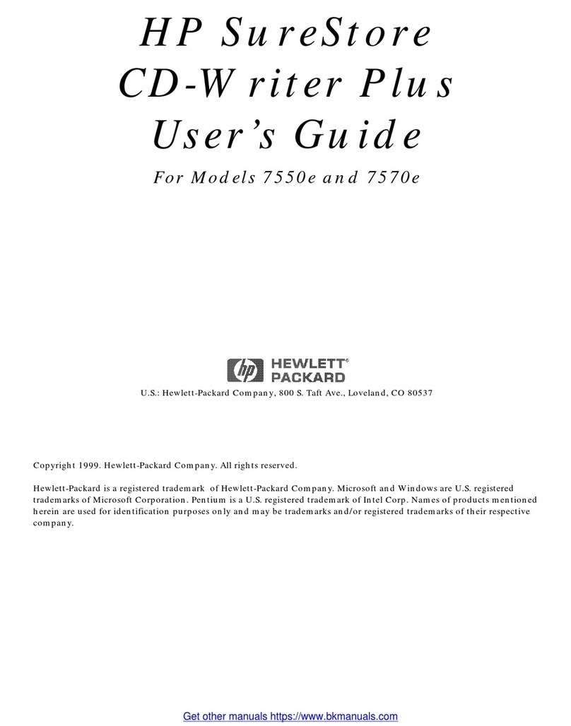 HP SureStore CD-Writer Plus 7550e user guide