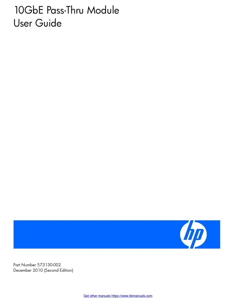 HP 10GbE Pass-Thru Module User manual HP 10GbE Pass-Thru Module User manual