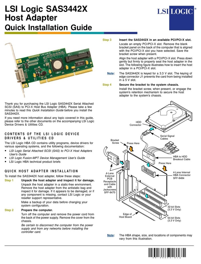 LSI SAS3442X Quick installation guide
