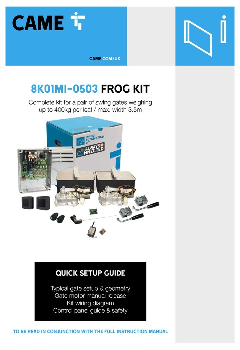 CAME 8K01MI-0503 FROG KIT User manual