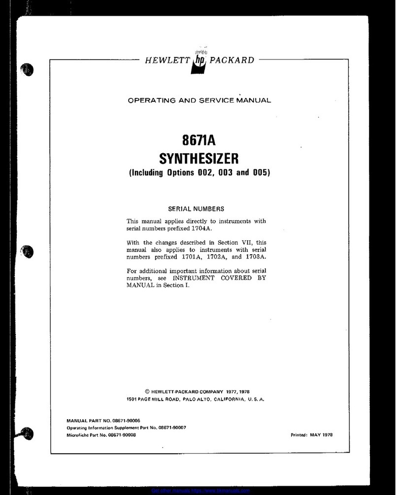 HP 8671A Service manual