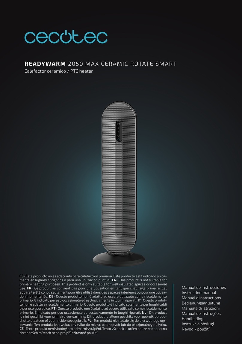 cecotec READYWARM 2050 MAX CERAMIC ROTATE SMART User manual cecotec READYWARM 2050 MAX CERAMIC ROTATE SMART User manual