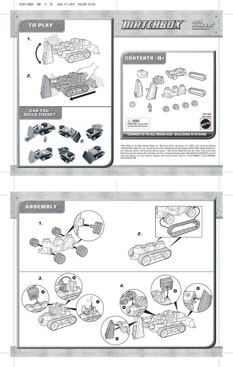 Mattel ROCK RUMBLERS Matchbox instructions