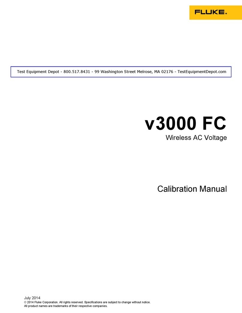 Fluke v3000 FC Use and care manual