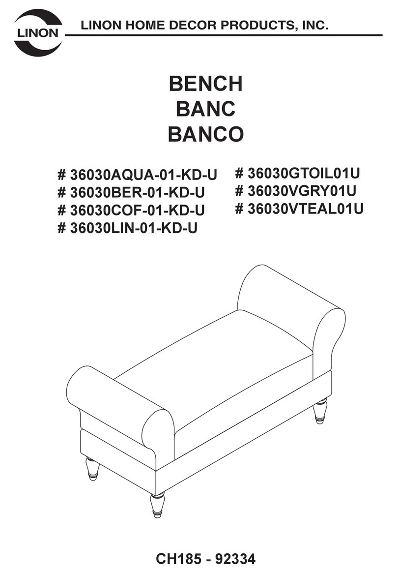 Linon 36030AQUA-01-KD-U User manual Linon 36030AQUA-01-KD-U User manual