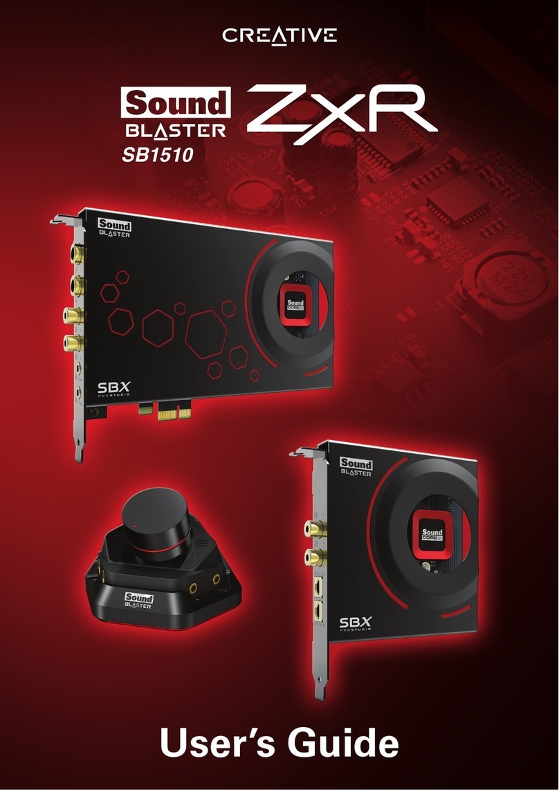 Creative Sound Blaster ZxR User manual