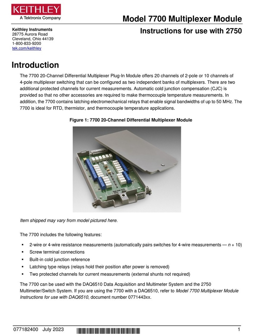 Tektronix KEITHLEY 7700 User manual