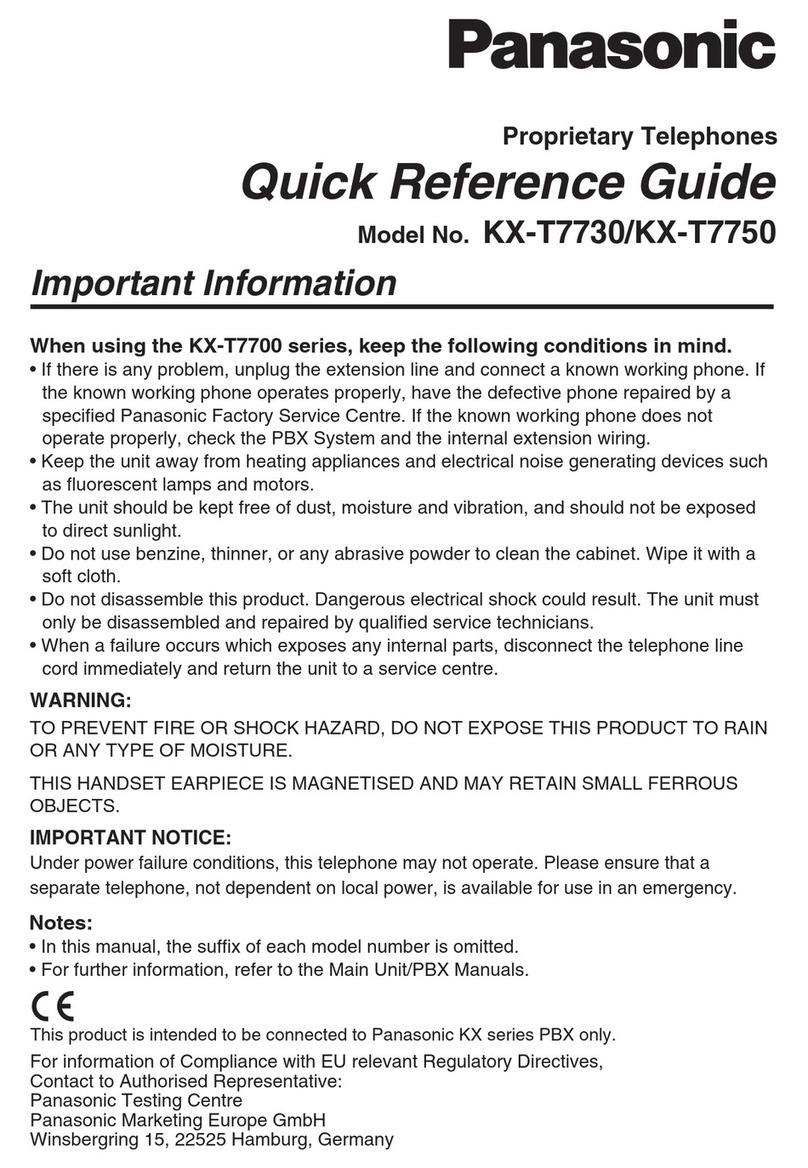 Panasonic KX-T7700 Series User manual