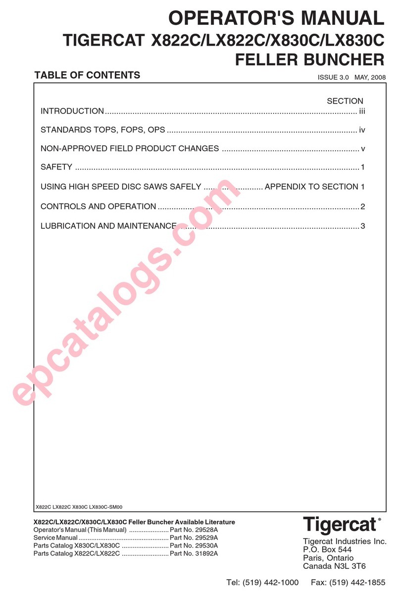 Tigercat X822C Operator's manual