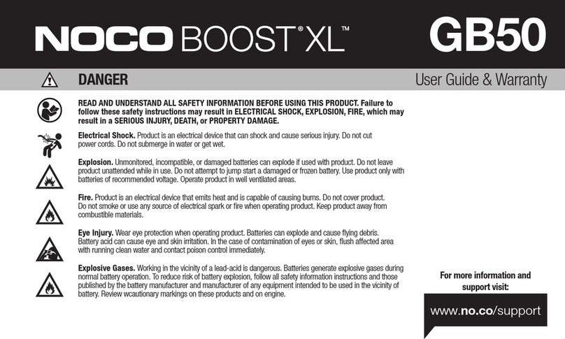 NOCO Genius BOOST XL GB50 User guide & warranty