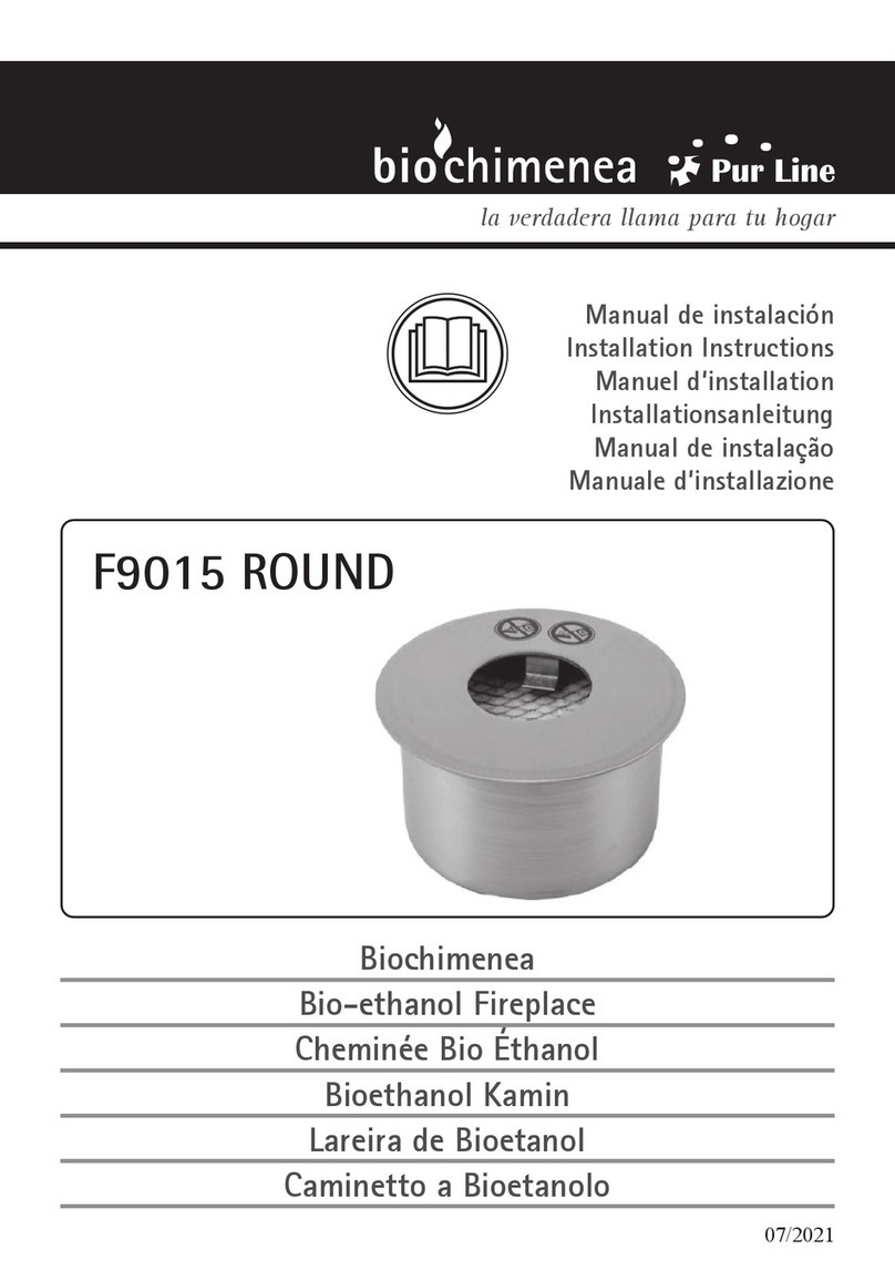 bio chimenea Pur Line F9015 ROUND installation instructions bio chimenea Pur Line F9015 ROUND installation instructions