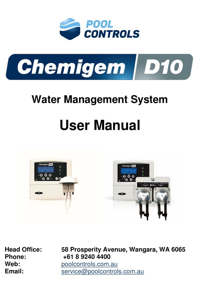 Pool Controls Chemigem D10CP user manual