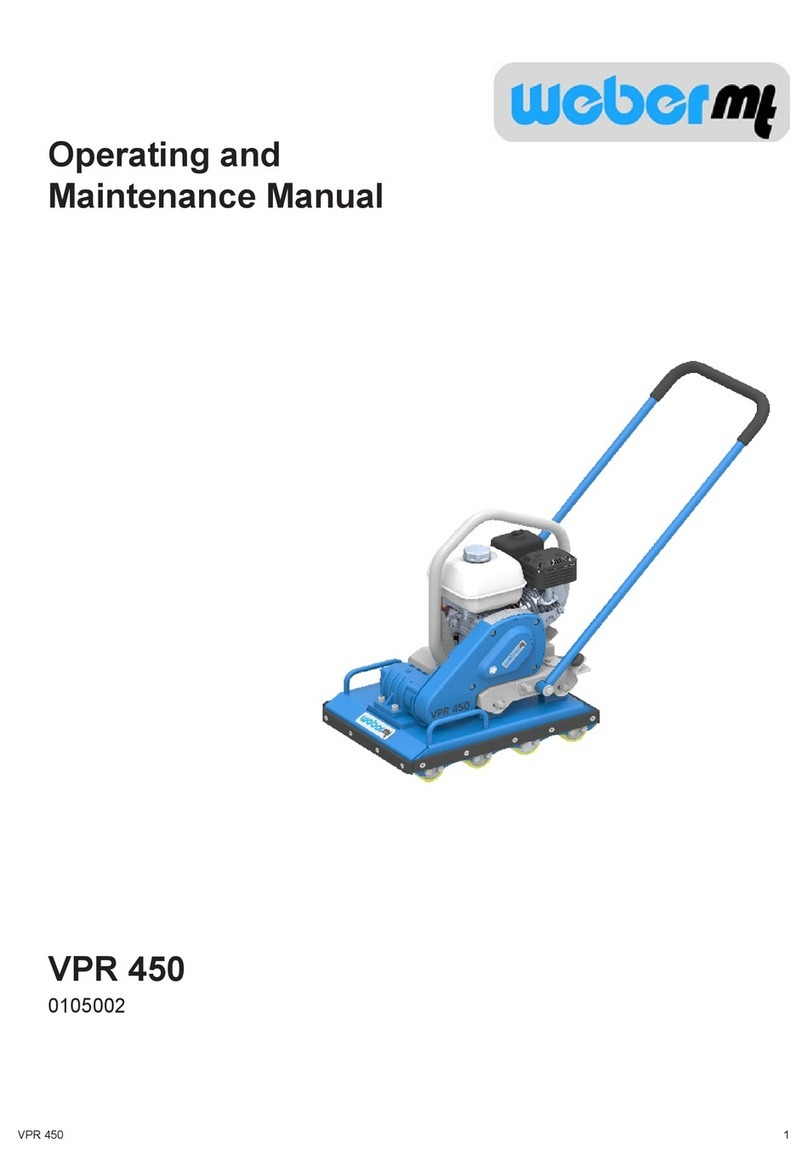 Weber VPR 450 Operating and maintenance manual