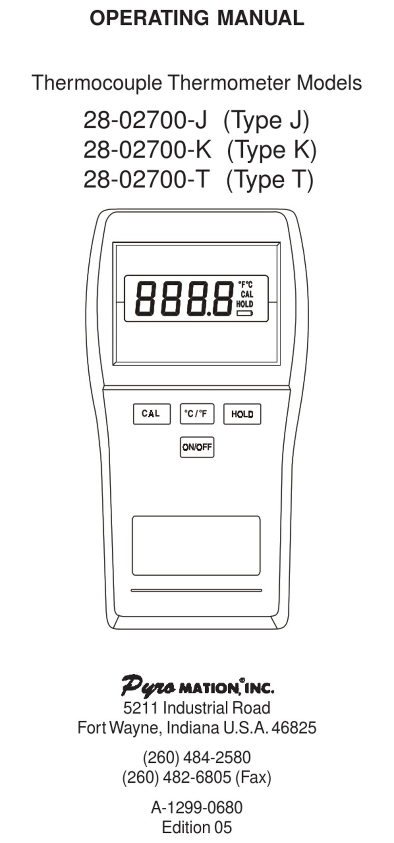 pyromation 28-02700-J operating manual