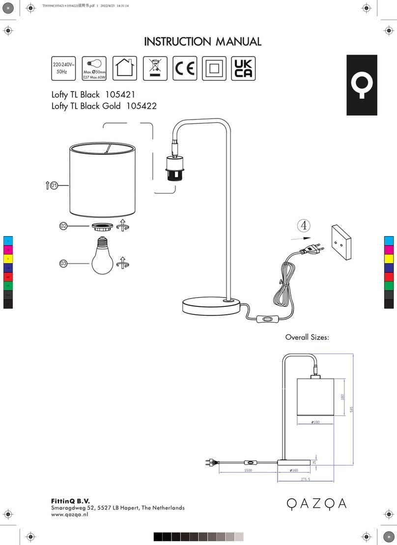 Qazqa Lofty TL Black User manual
