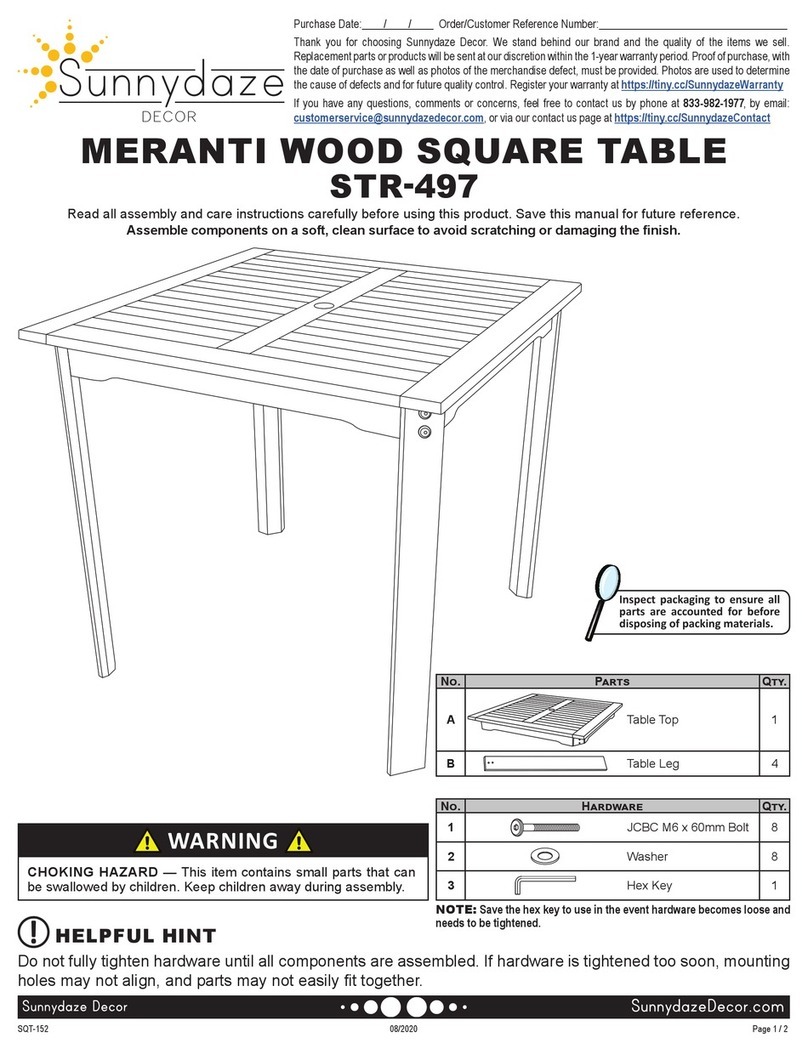 Sunnydaze Decor STR-497 manual Sunnydaze Decor STR-497 manual