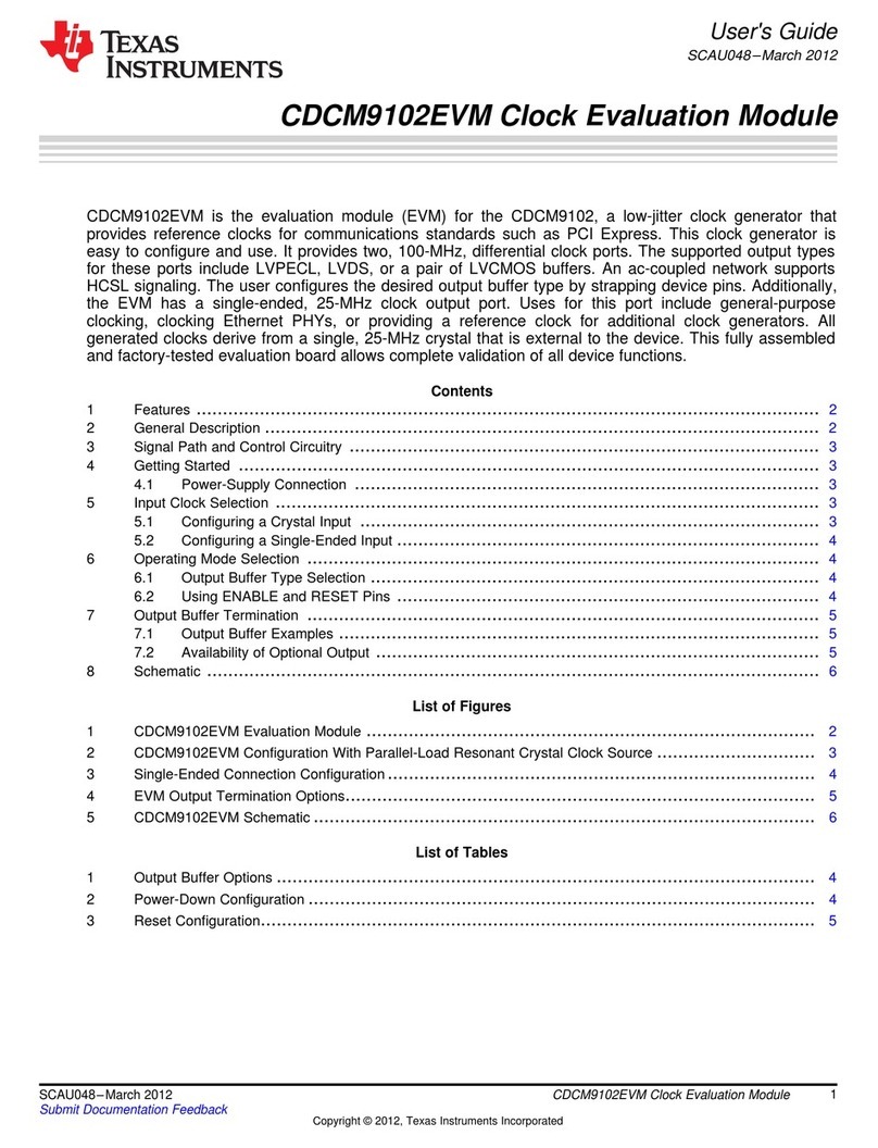 Texas Instruments CDCM9102EVM user guide