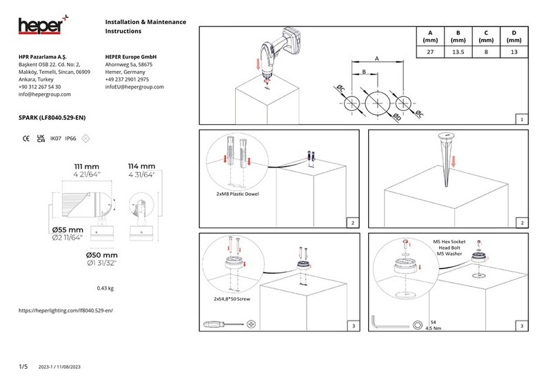 HEPER SPARK Installation & maintenance instructions