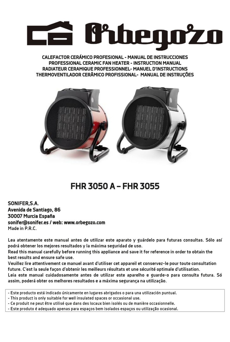 Orbegozo FHR 3050 A instruction manual