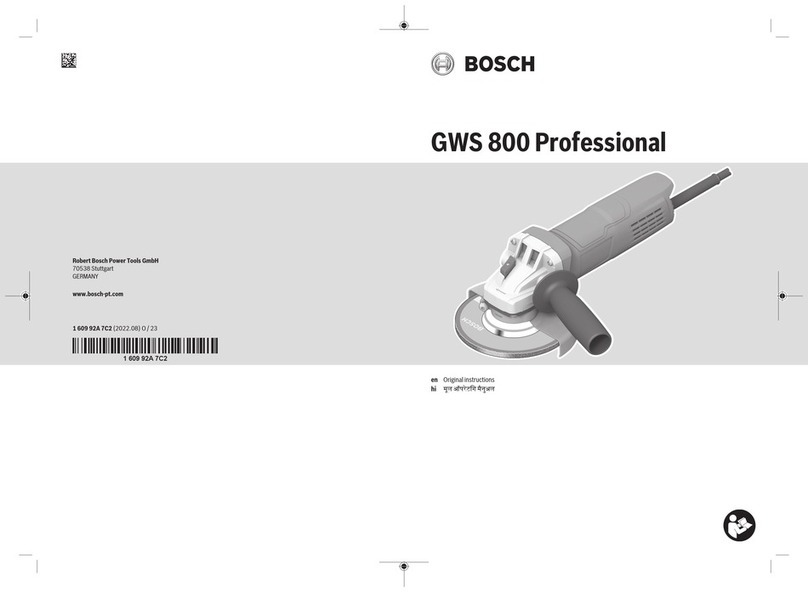 Bosch Professional GWS 800 User manual