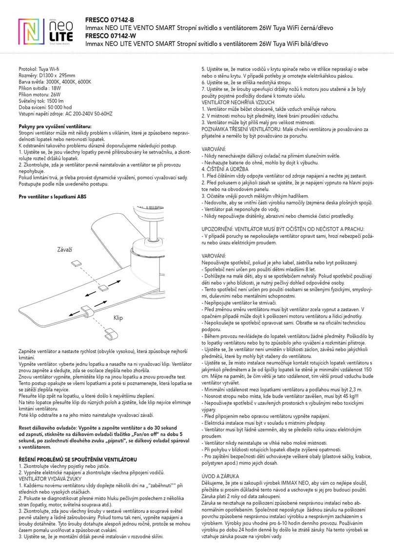 IMMAX NEO LITE VENTO SMART manual