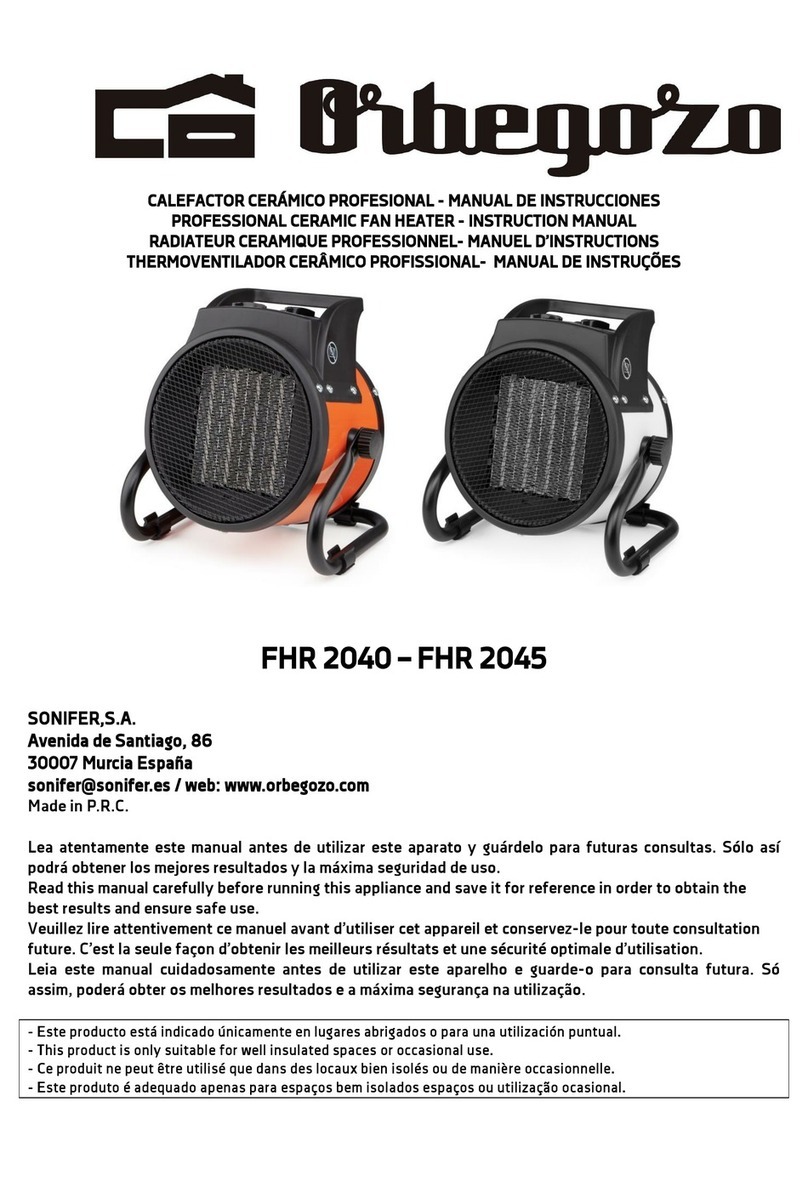 Orbegozo FHR 2045 instruction manual