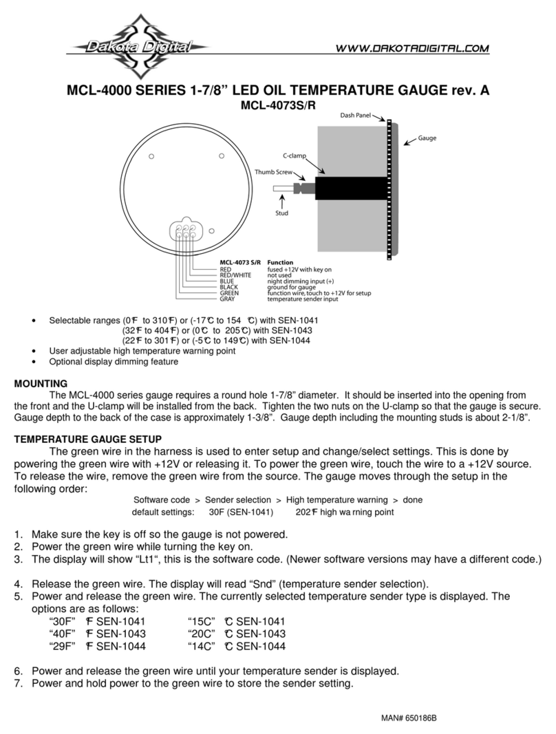 Dakota Digital MCL-4073S/R User manual