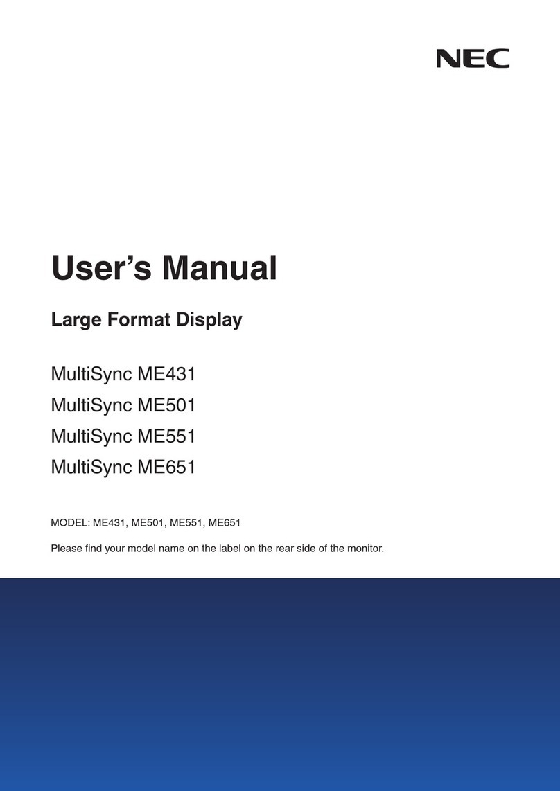 NEC MultiSync ME501 User manual