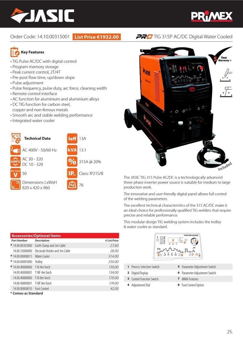 Jasic 315P AC/DC Digital Operator's manual