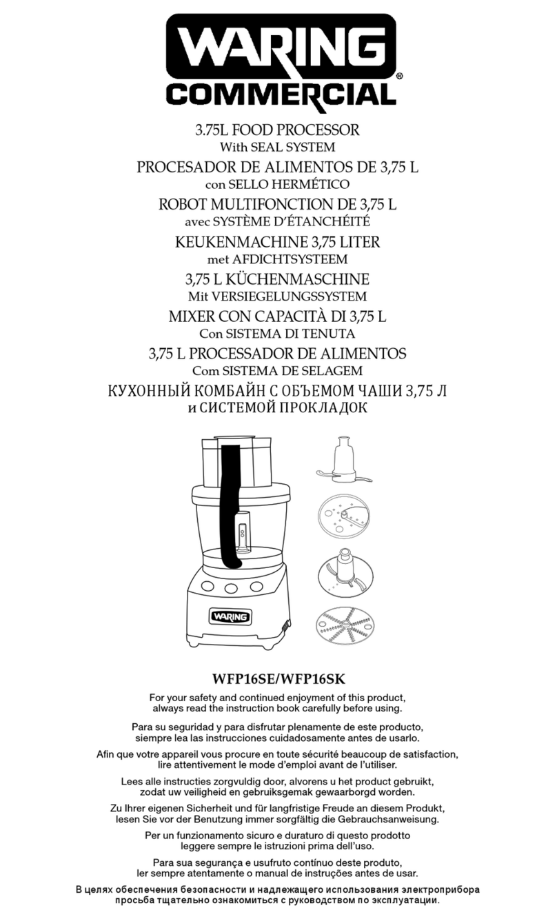 Waring WFP16SE User manual